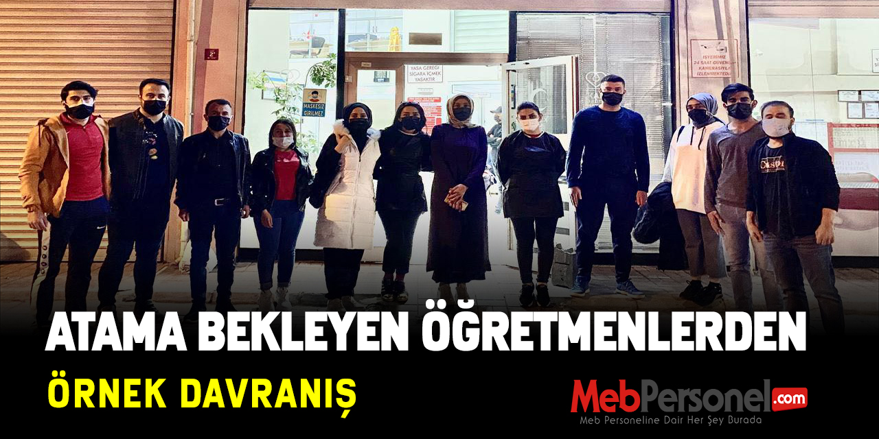 Atama Bekleyen Öğretmenlerden Örnek Davranış