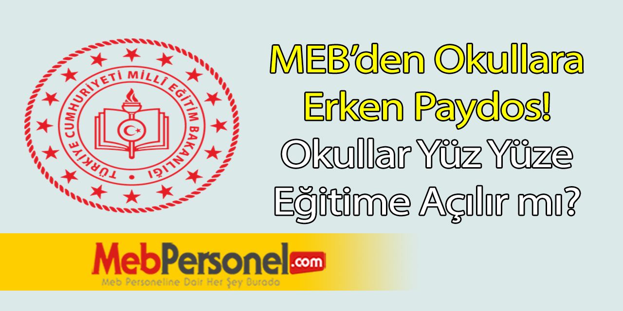 MEB'den Okullara Erken Paydos!