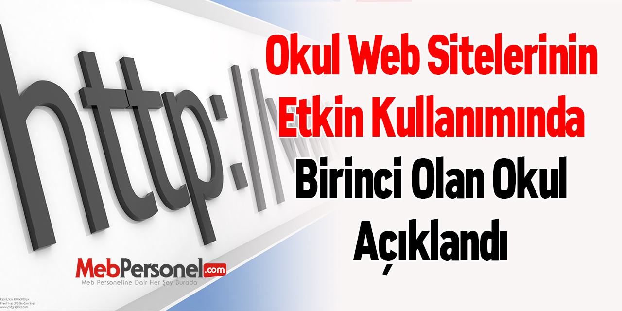 Okul Web Sitelerinin Etkin Kullanımında Birinci Olan Okul Açıklandı
