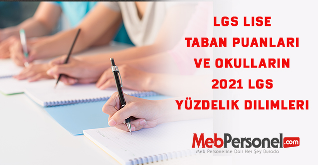 LGS lise taban puanları ve Okulları 2021 LGS yüzdelik dilimleri