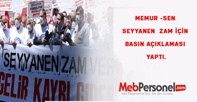 Memur Sen Başkanı ALİ YALÇIN Seyyanen Zam için basın açıklaması yaptı.