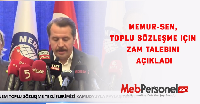 Memur-Sen, Memurlar için zam talebini açıkladı