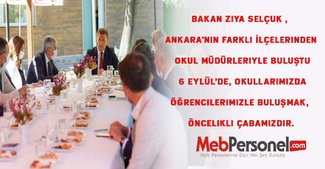 Bakan Ziya Selçuk: 6 Eylül’de, okullarımızda öğrencilerimizle buluşmak, öncelikli çabamızdır.