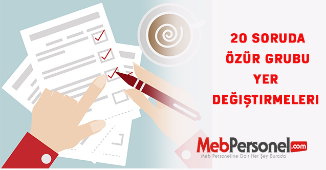 20 Soruda Özür Grubu Yer Değiştirmeleri
