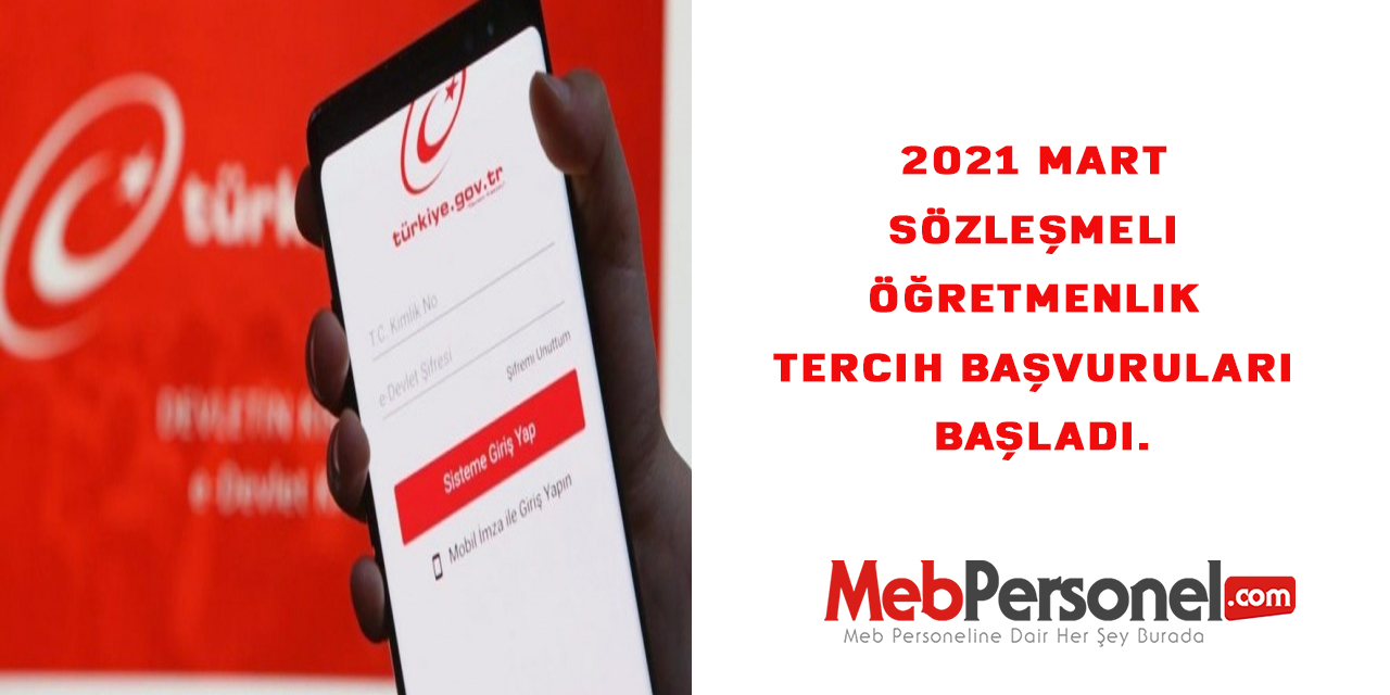 Sözleşmeli Öğretmenlik Tercih Başvuruları Başladı