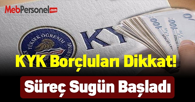 KYK borçları dikkat! Süreç bugün başladı