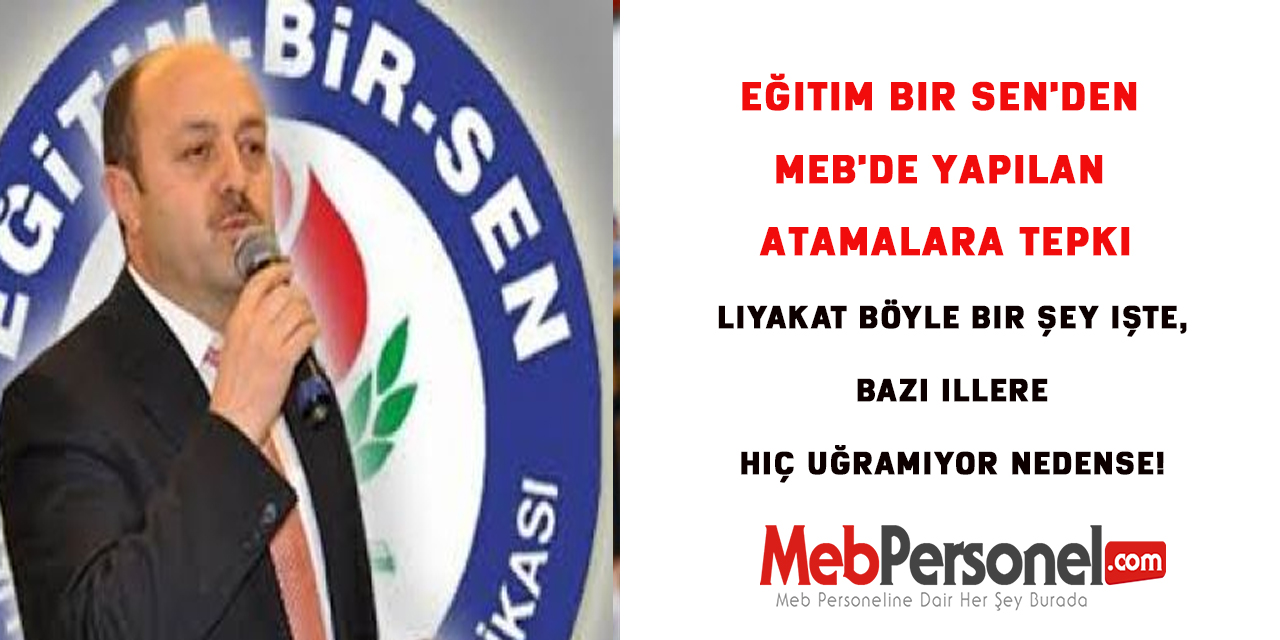 Eğitim Bir Sen'den MEB'de yapılan atamalara tepki