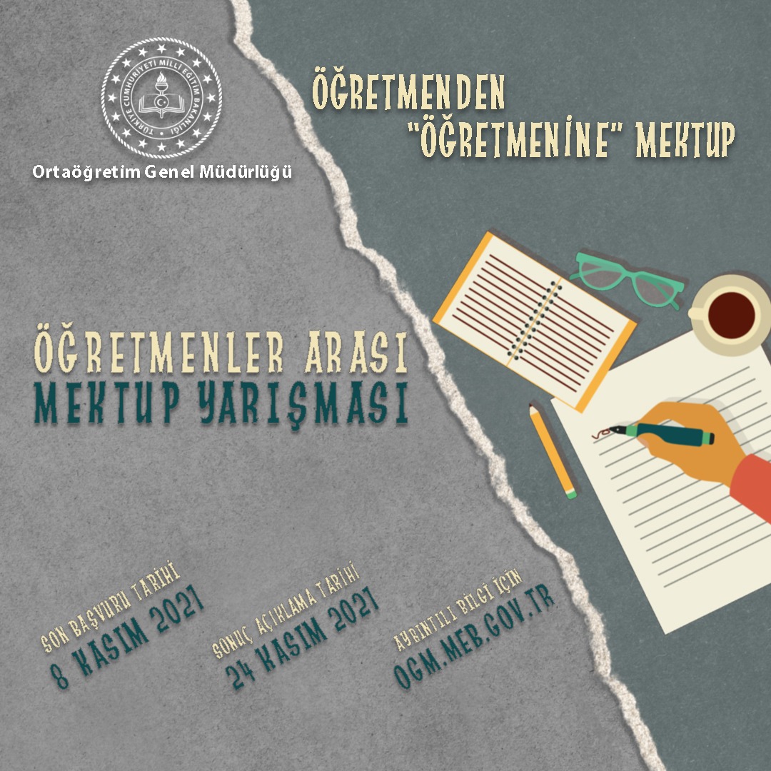 Öğretmenler Arası Mektup Yarışmasına Başvurular Başladı