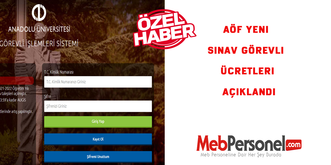 AÖF Yeni Sınav Görevli Ücretleri Açıklandı