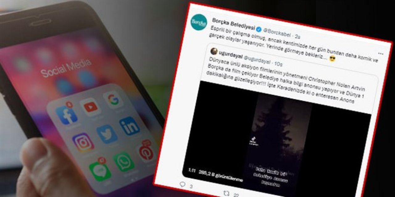 Borçka Belediyesi'nin paylaşımı sosyal medyada gündem oldu