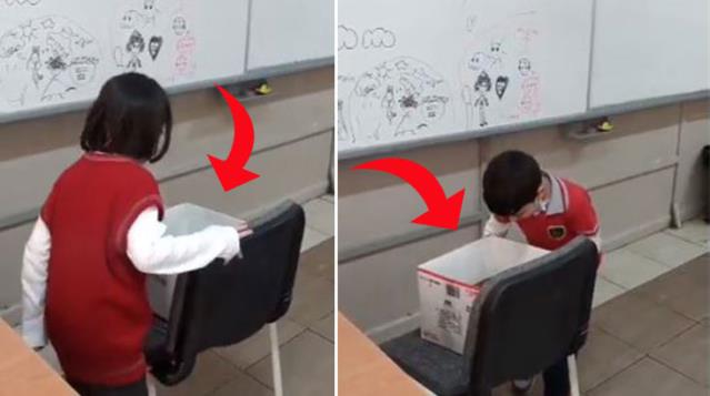 Öğretmen, "En sevdiğim öğrenci kutuda" dedi, öğrenciler duygulandı