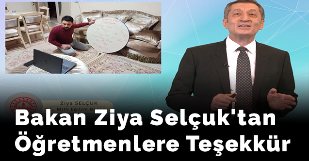 Bakan Ziya Selçuk'tan Öğretmenlere Teşekkür