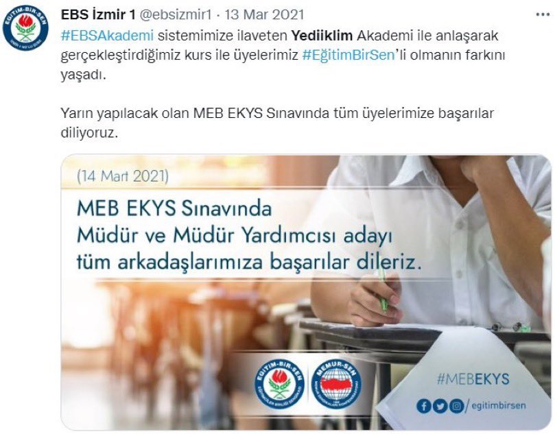 MEB 2022 EKYS Sınav Sorularını  İncelenmelidir.