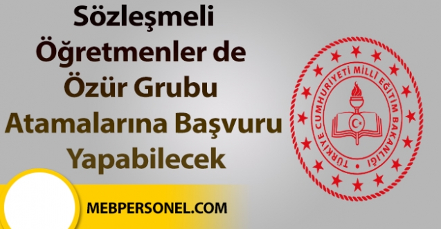 Sözleşmeli Öğretmenler de Özür Grubu Atamalarına Başvuru Yapabilecek