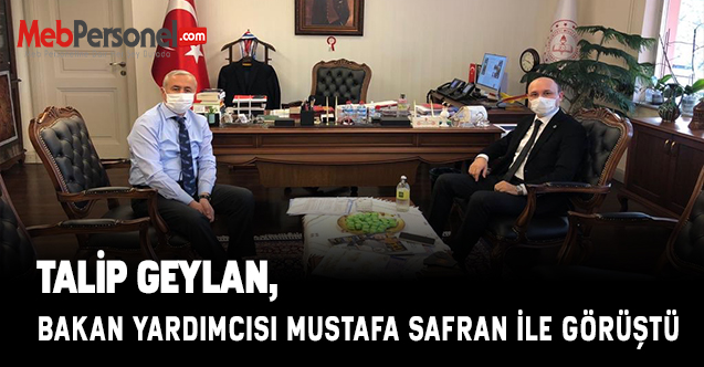 Talip Geylan, Bakan Yardımcısı Mustafa Safran İle Görüştü