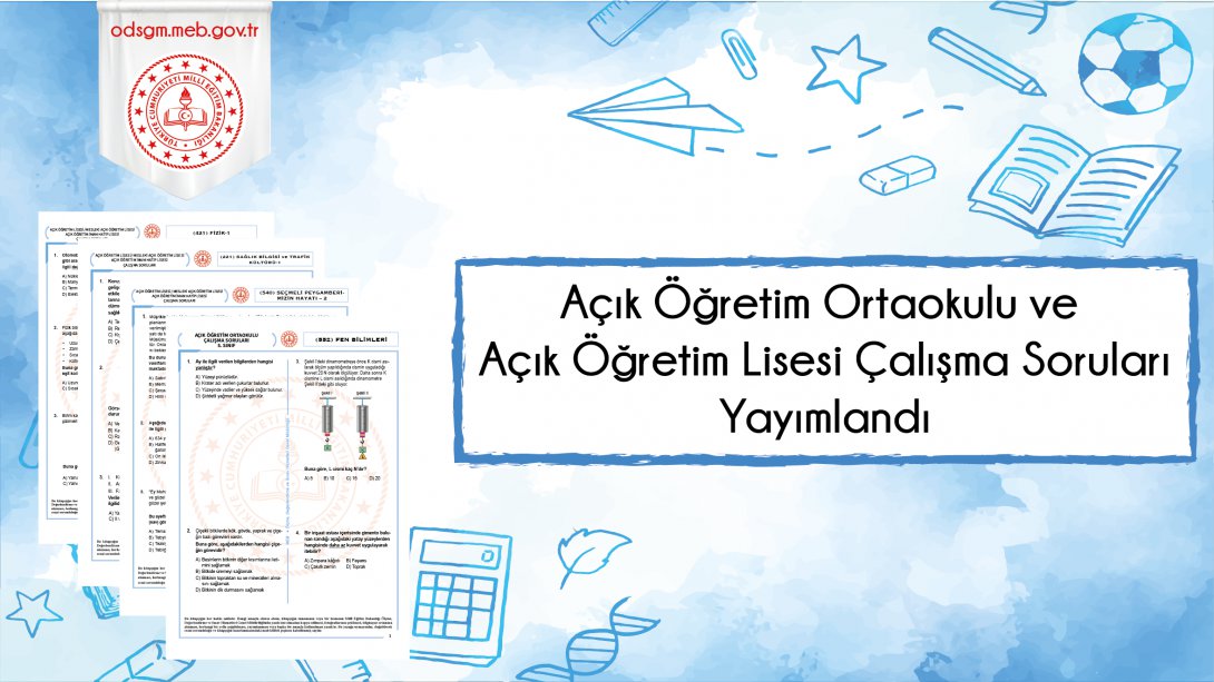 AÖL Ortaokul ve AÖL Açık Lise  Çalışma Soruları Yayımlandı (Kasım 2022)