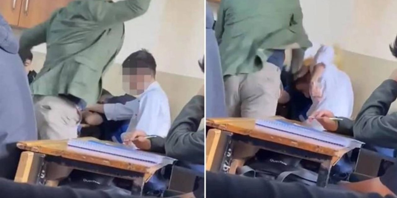 Kitapla öğrencisini dövmüştü; öğrenci yakınları öğretmeni hastanelik etti!