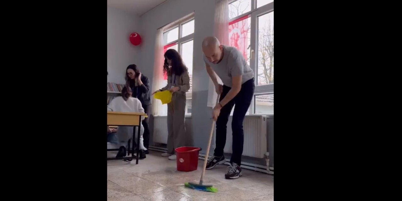 Temizlik Videolarıyla Tanınan Fenomen Köy Okulu Temizledi
