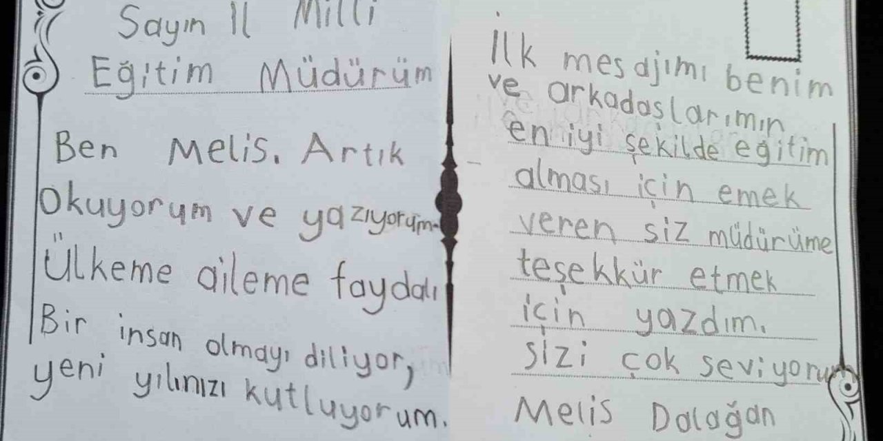 Okumayı Öğrenen Öğrenciler İlk Mektuplarını İl Milli Eğitim Müdürüne Gönderdi