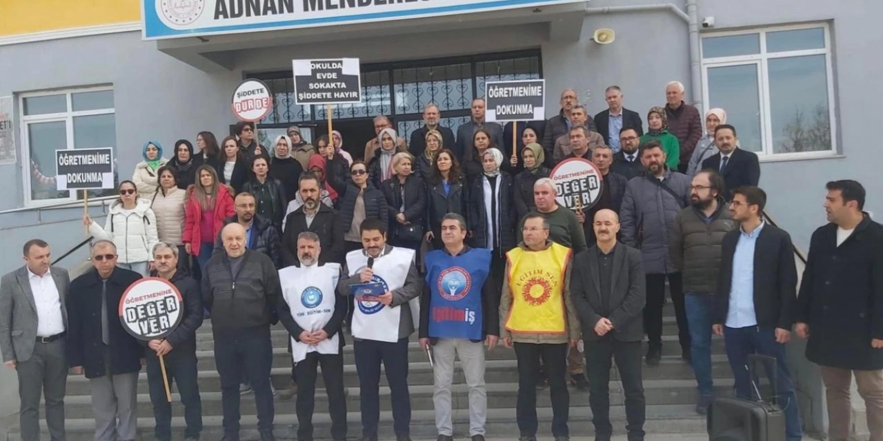 Çorum'da sendikalar ayağa kalktı! Veli, öğretmeni darp etti