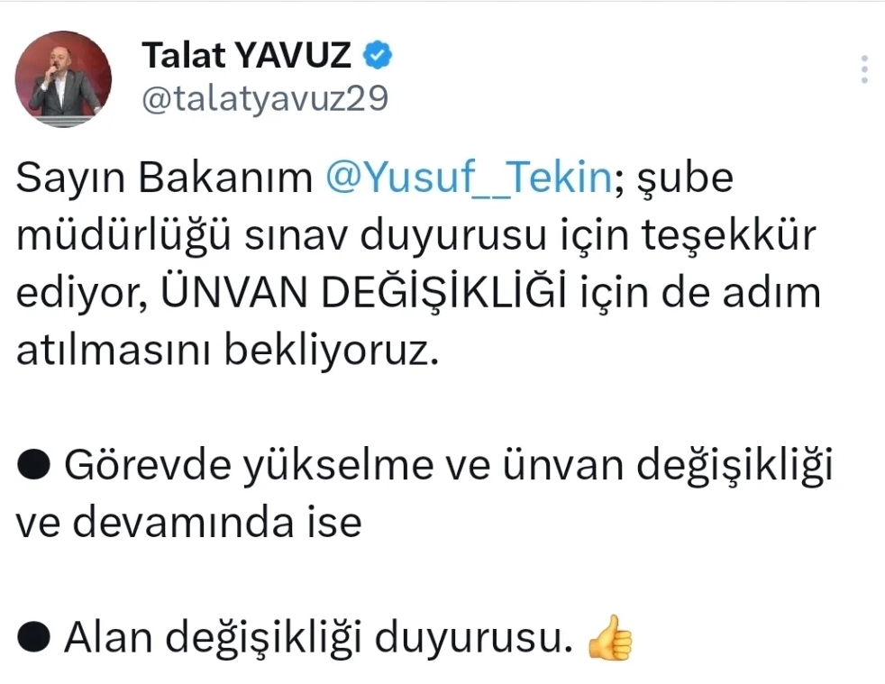 MEB'den Alan Değişikliği Sinyali, Genel Sekreter Açıklama Yaptı