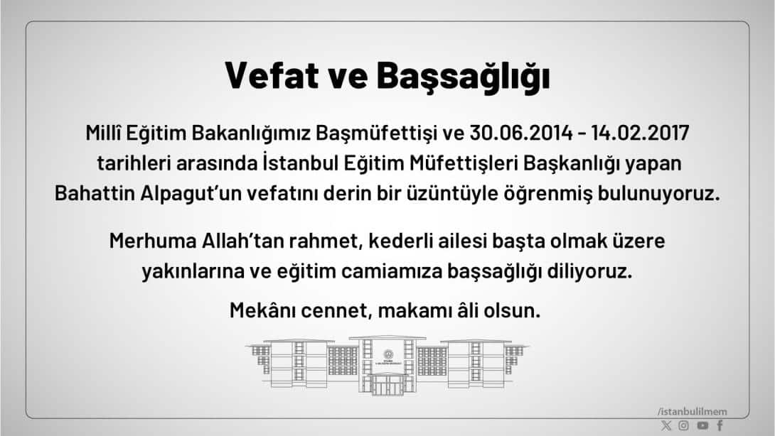 MEB Başmüfettişi Beyin Kanaması Sonucu Hayatını Kaybetti