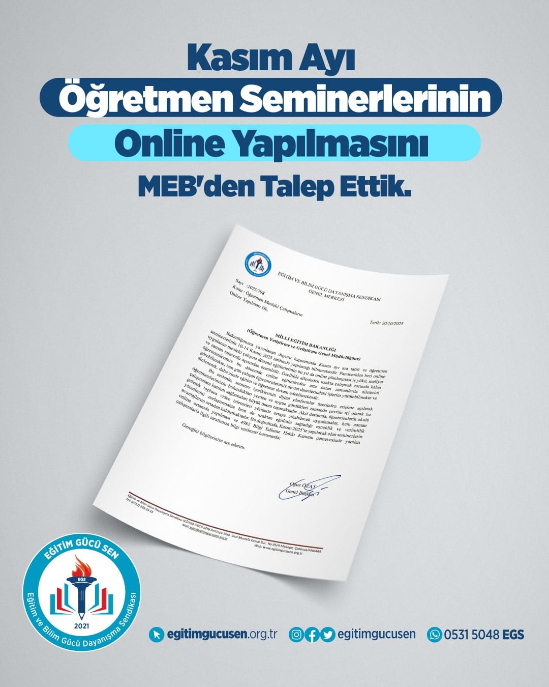 Öğretmenlerin Kasım Ara Tatil Seminerleriyle İlgili Önemli Gelişme
