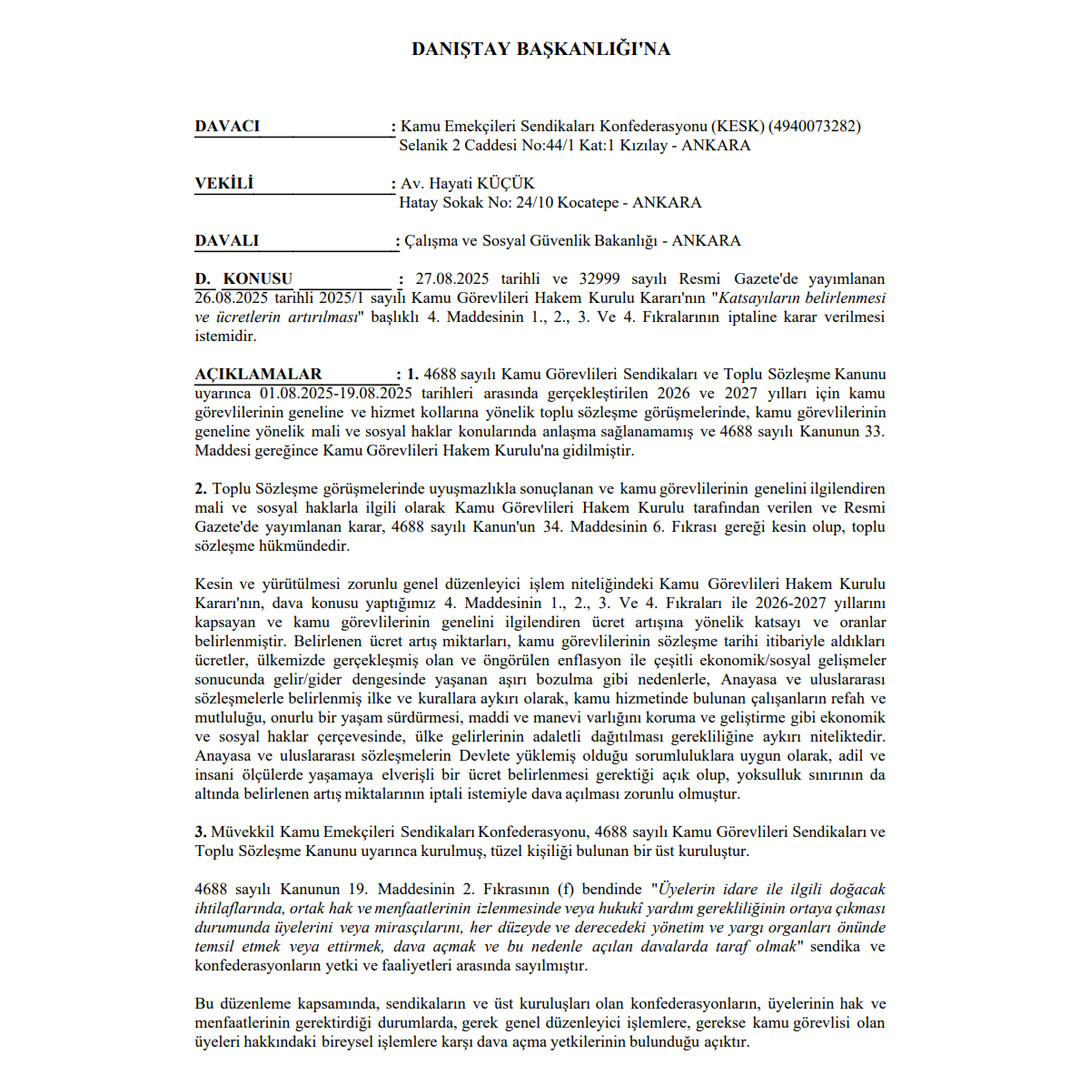 Memur Maaş Zammı Yargıya Taşındı!