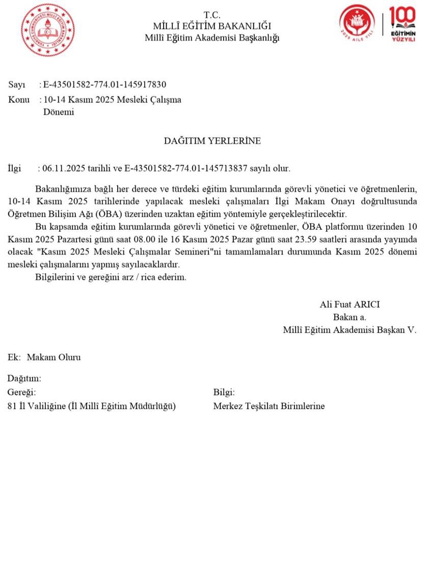 Öğretmenlerin Ara Tatil Seminer Programı Belli Oldu