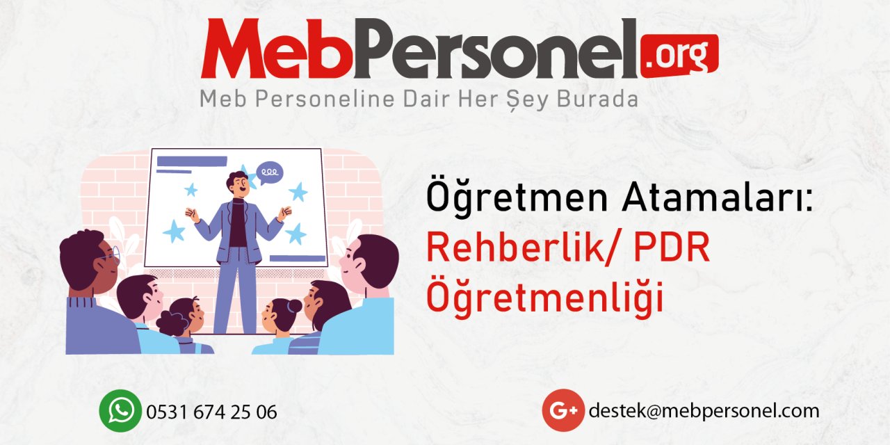 Rehberlik/PDR Branşı Öğretmen Atamalarında Kontenjan Beklentileri