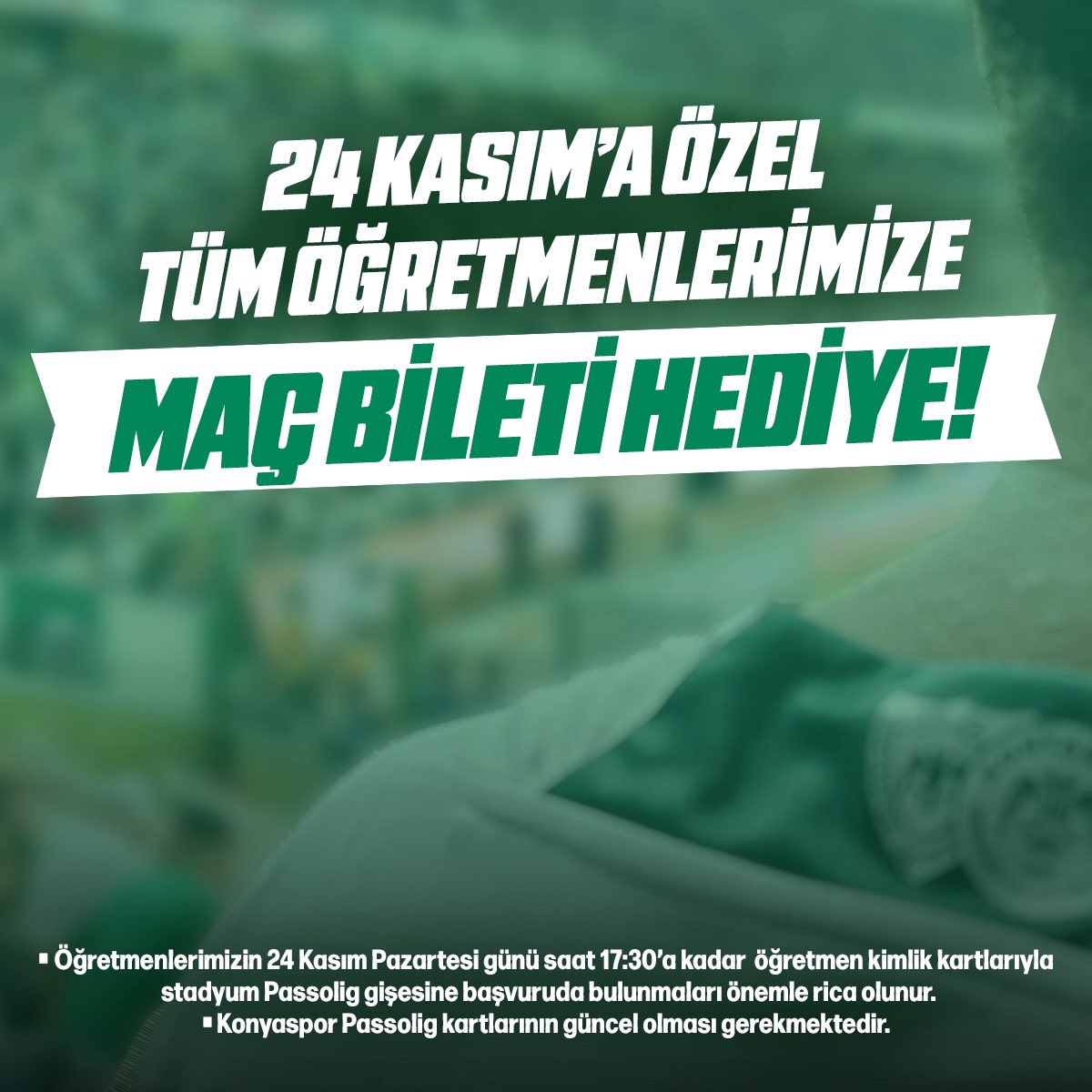 Süper Lig'de Öğretmenler Günü Sürprizi: Ücretsiz Bilet!