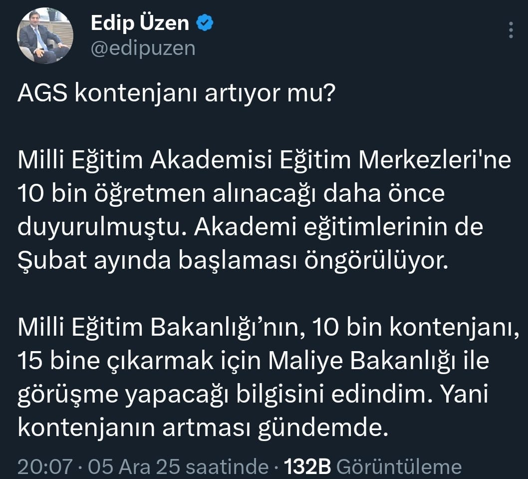 MEB, Ek Atama İçin Düğmeye Bastı: 5 Bin Kontenjan İçin Maliye ile Görüşülecek 