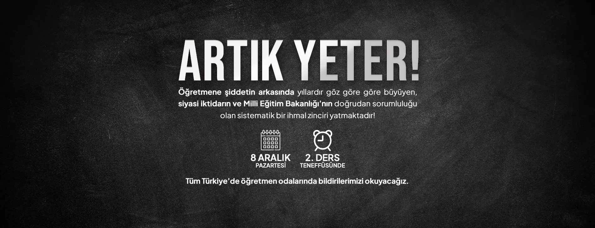 Eğitim Sendikası Duyurdu: Öğretmenler İçin 8 Aralık'ta Tüm Türkiye'de Eylem Kararı! 