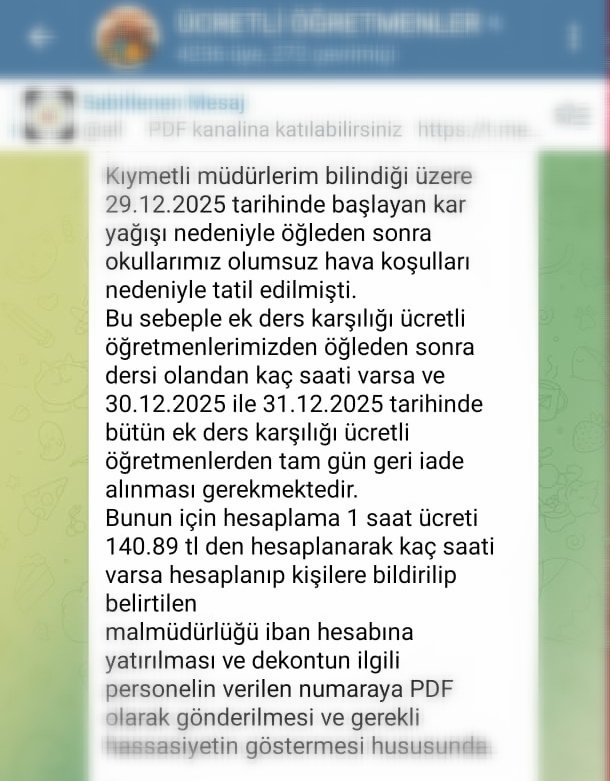 O Öğretmenlere Ödenen Ek Ders Ücretleri Geri İstendi!