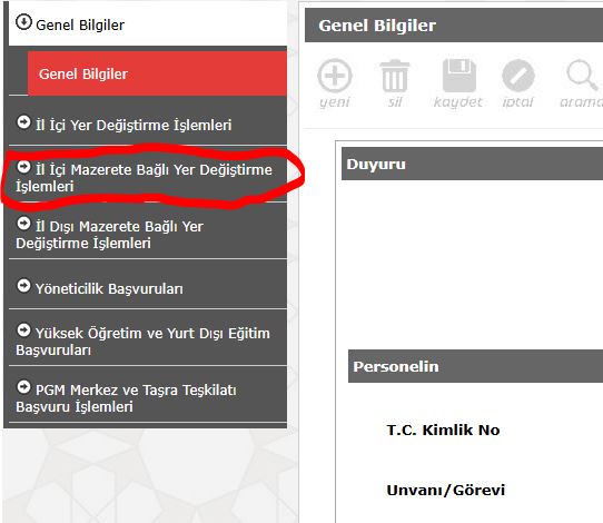 İl İçi Özür Grubu Atama Tercih Linki Yayımlandı