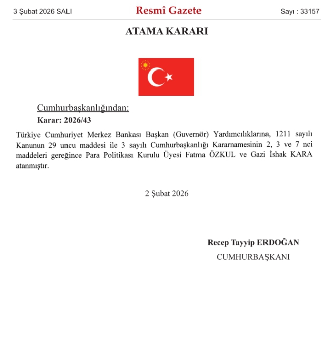 Üst Düzey Atama Kararları Resmi Gazete'de Yayınlandı