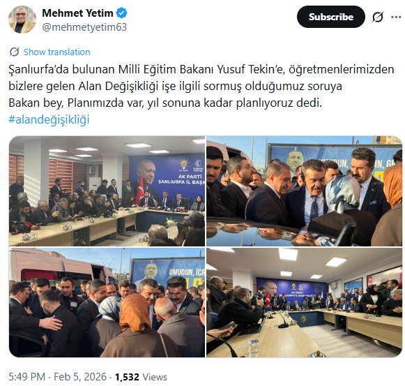 Bakan Yusuf Tekin'den Öğretmenlerin Alan Değişikliği Konusunda Yeni Açıklama!