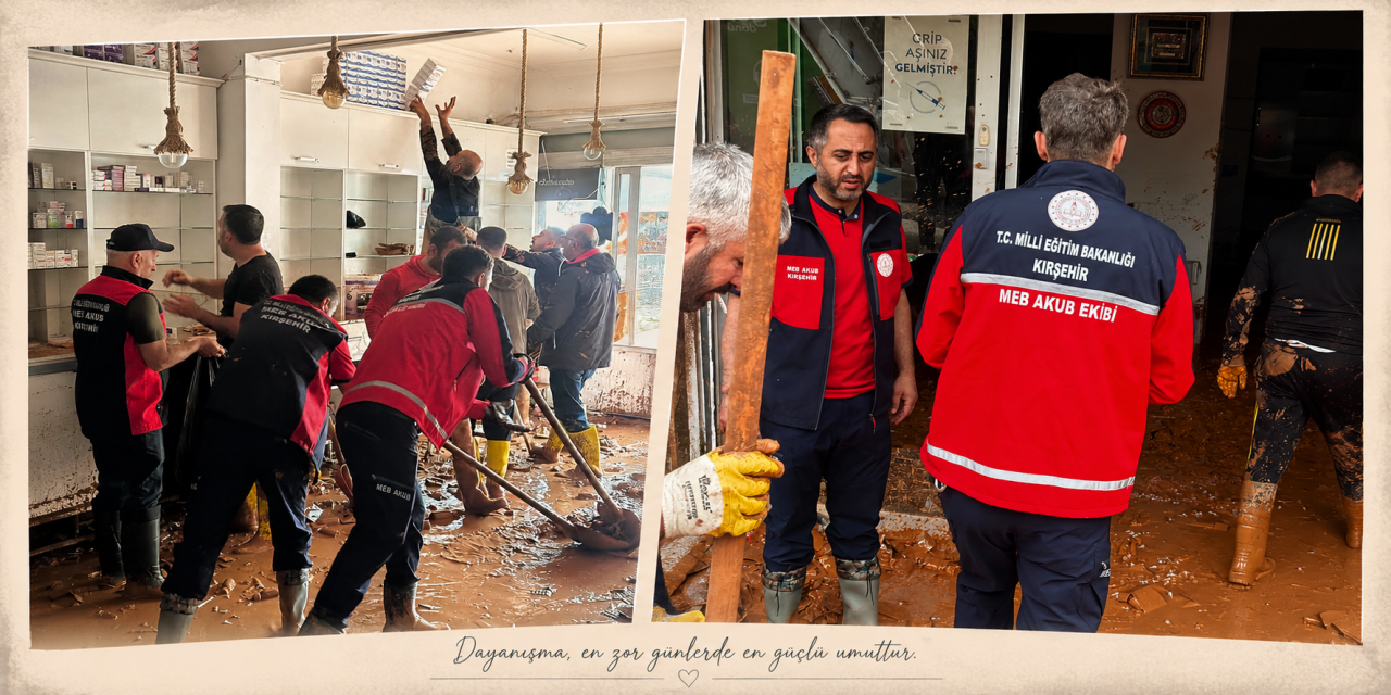 Kırşehir'deki Sel Felaketinde Öğretmenler Sahaya İndi