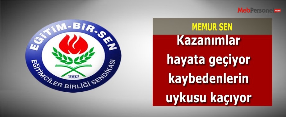 Kazanımlar hayata geçiyor kaybedenlerinse uykusu kaçıyor