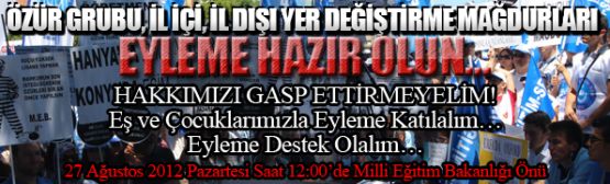 Türkeğitimsen Tüm Mağdur Öğretmenler Adına Alanlara İniyor