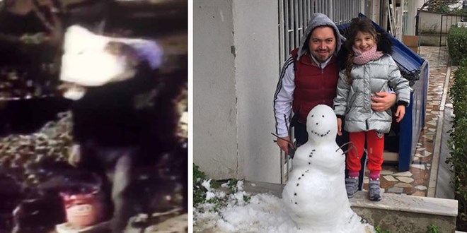 Pes dedirten olay! Kardan adamı çaldılar
