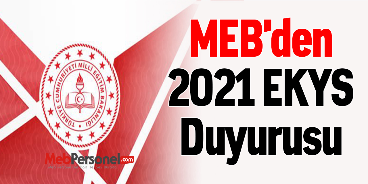 MEB'den 2021 EKYS Duyurusu