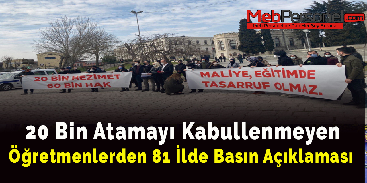 20 Bin Atamayı Kabullenmeyen Öğretmenlerden Basın Açıklaması