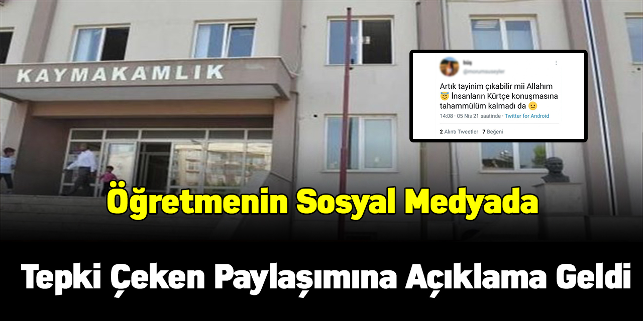 Öğretmenin sosyal medyada tepki çeken paylaşımına açıklama geldi