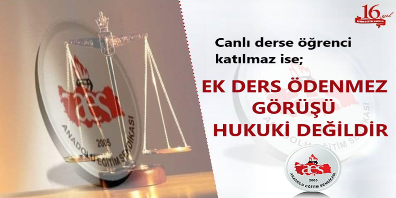 AES'ten MEB'e Ek Ders Eleştirisi: Verdiğiniz Karar Hukuksuzdur!