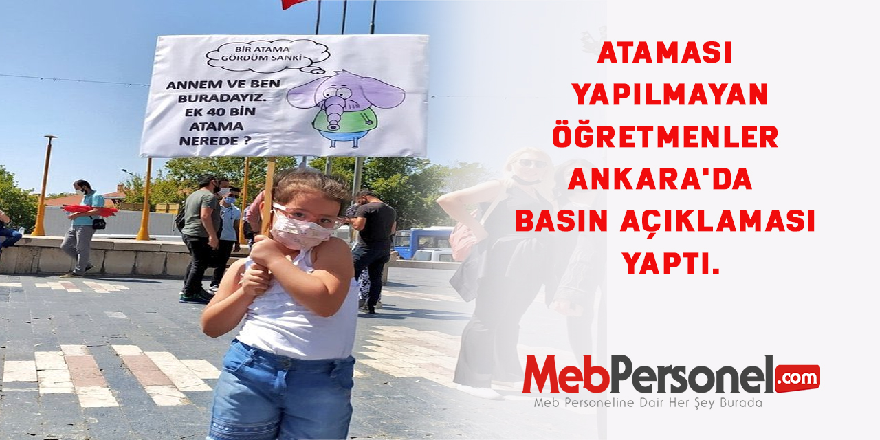 Öğretmen atamaları için Ankara'da basın açıklaması yapıldı
