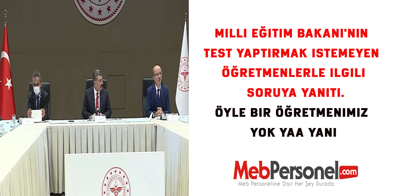 Bakan Mahmut Özer: Öyle bir öğretmenimiz yok yaa yani