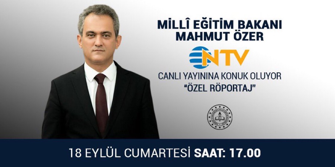 Bakan Mahmut Özer Canlı Yayında Soruları Cevaplayacak.