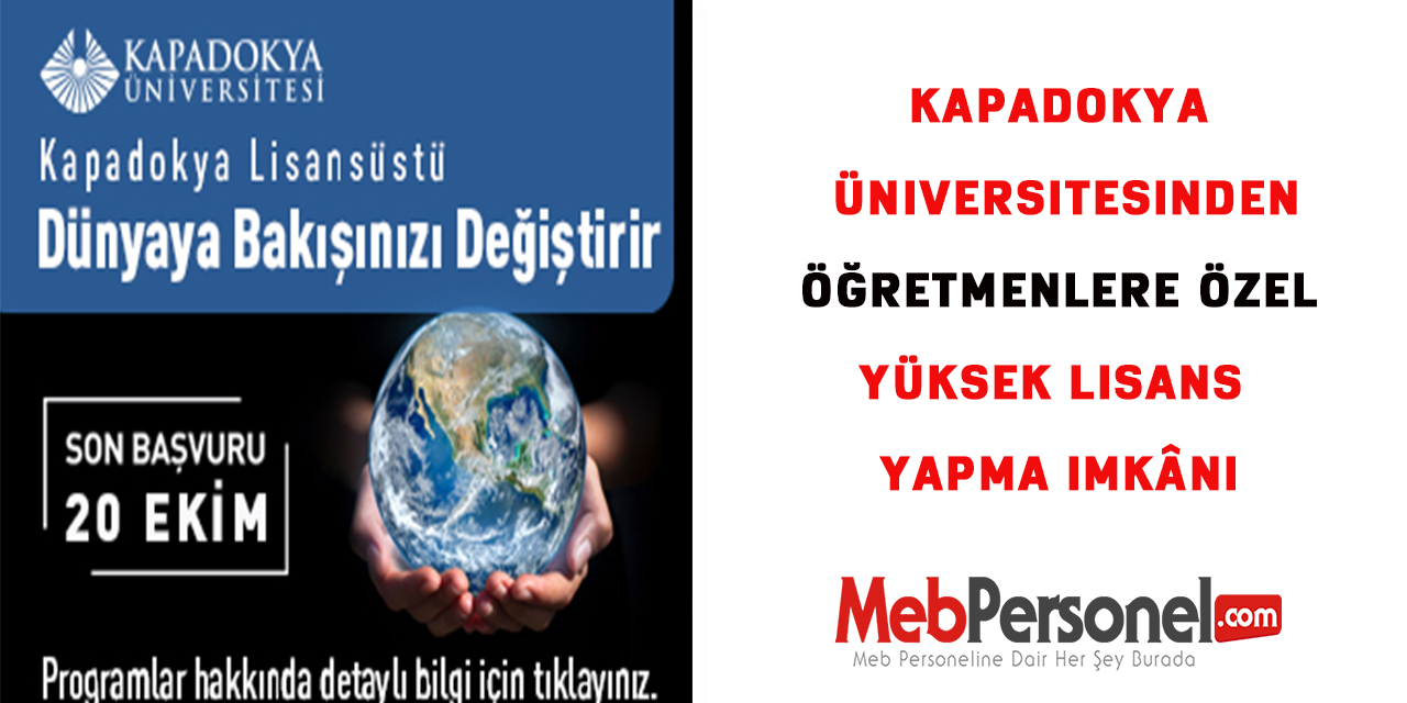 Kapadokya Üniversitesinden Öğretmenlere Özel Yüksek Lisans Yapma İmkanı