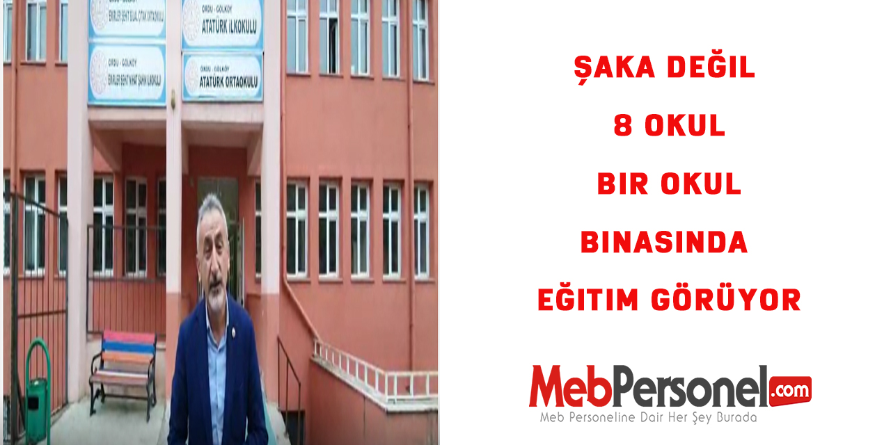 Şaka değil 8 okul bir okul binasında eğitim görüyor